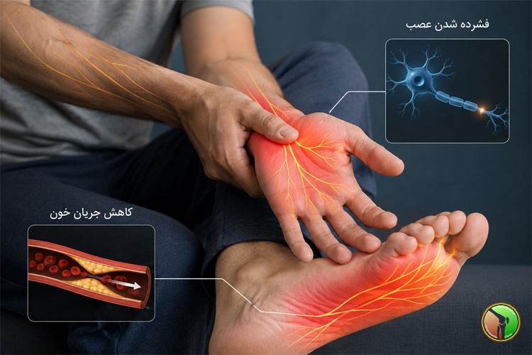 علت خواب رفتگی دست و پا